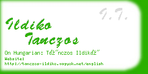 ildiko tanczos business card